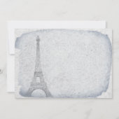 Paris Eiffel Tower Vintage Hochzeit Einladungen (Rückseite)