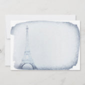Paris Eiffel Tower Vintage Hochzeit Einladungen (Rückseite)