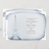 Paris Eiffel Tower Vintage Hochzeit Einladungen (Vorne/Hinten)