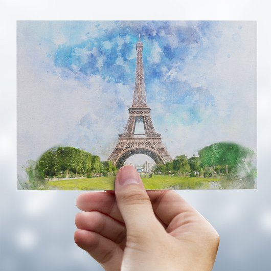 Paris Eiffel Tower Watercolor #01 Postkarte