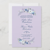 Paris Eiffel Tower Watercolor Floral Lilac Wedding Einladung (Vorderseite)