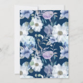 Paris Eiffel Tower Watercolor Floral Lilac Wedding Einladung (Rückseite)