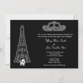 Paris Eiffel Tower Wedding Einladung (Vorderseite)