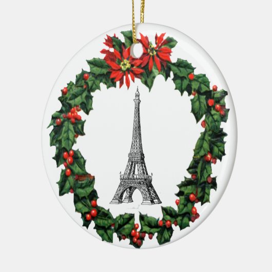 Paris Eiffel Tower Wreath Weihnachtsschmuck (Links)