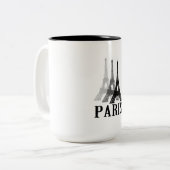 Paris Eiffel Tower Zweifarbige Tasse (Vorderseite Links)