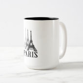 Paris Eiffel Tower Zweifarbige Tasse (VorderseiteRechts)