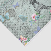 Paris-Eiffel Turm-Blume-Blumen--Vintag-Rosen Seidenpapier (Ausschnitt)