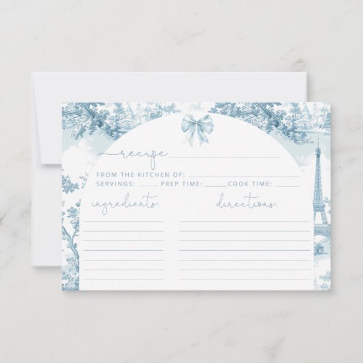 Paris Eiffel Turm Dusty Blue Brautparty Rezept (Vorderseite)