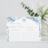 Paris Eiffel Turm Dusty Blue Brautparty Rezept (Stehend Vorderseite)