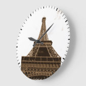 Paris- - Eiffel-Turm - i-Liebe Paris - Frankreich Große Wanduhr (Winkel)