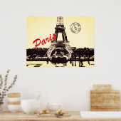 Paris Eiffel Turm Poster (Küche)