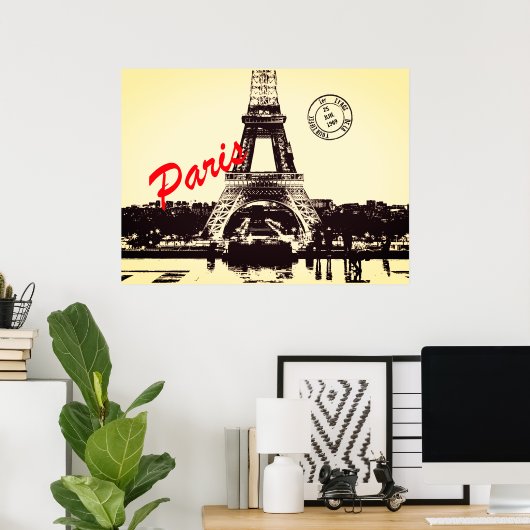 Paris Eiffel Turm Poster (Heimbüro)