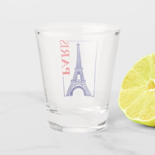 Paris-Eiffel Turm Schnapsglas (Rückseite)