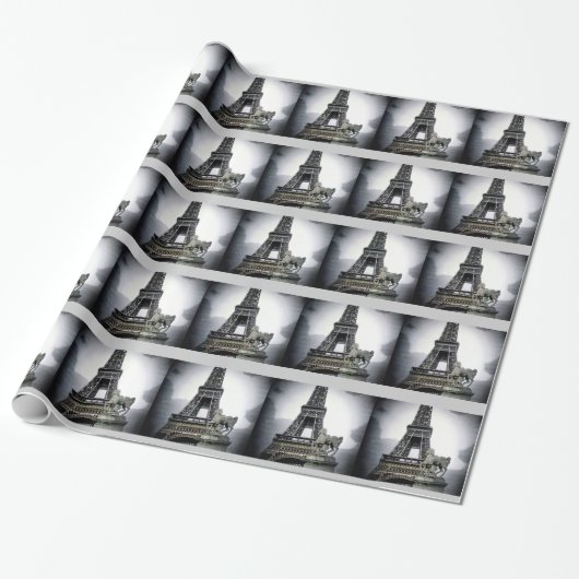 Paris Eiffell Tower Wrapping Paper Geschenkpapier (Ungerollt)