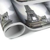 Paris Eiffell Tower Wrapping Paper Geschenkpapier (Rolleneckpunkt)