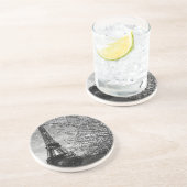 Paris-Eiffeltour 1970 Sandstein Untersetzer (Seite)