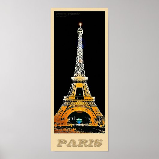 Paris Eiffelturm - 01 - Reiseplakat Poster (Vorne)