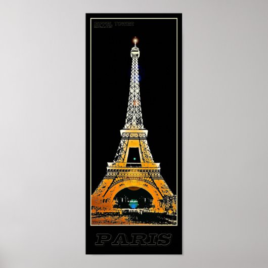 Paris Eiffelturm - 04 - Reiseplakat Poster (Vorne)