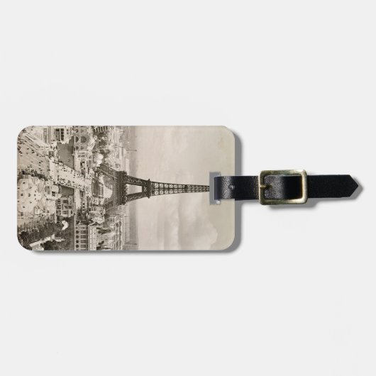 Paris: Eiffelturm, 1900 Gepäckanhänger (Vorderseite horizontal)