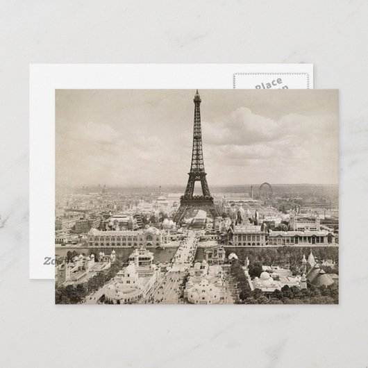 Paris: Eiffelturm, 1900 Postkarte (Vorne/Hinten)