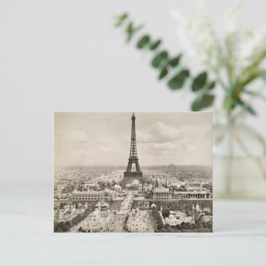 Paris: Eiffelturm, 1900 Postkarte (Stehend Vorderseite)