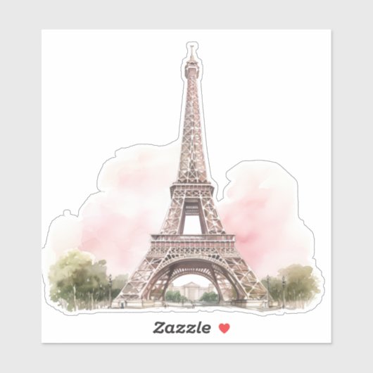 Paris Eiffelturm Aufkleber (Blatt)