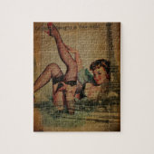 Paris-Eiffelturm bachelorette Mädchen Puzzle (Vertikal)