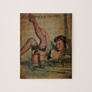 Paris-Eiffelturm bachelorette Mädchen Puzzle