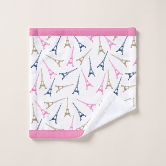 Paris-Eiffelturm Badhandtuch Set (Waschlappen)