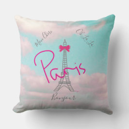 Paris, Eiffelturm Bonjour Französisch Moderne Kissen