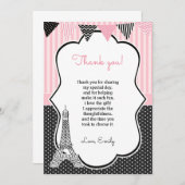 Paris-Eiffelturm danken Ihnen zu kardieren Dankeskarte (Vorne/Hinten)