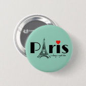 Paris Eiffelturm Design Button (Vorne & Hinten)