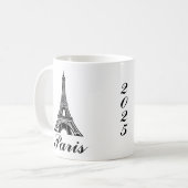 Paris Eiffelturm Design Tasse (Vorderseite Links)