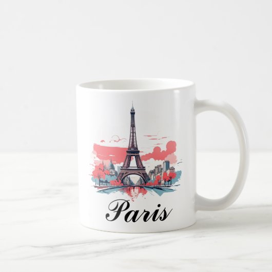 Paris Eiffelturm Design Tasse (Rechts)
