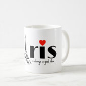 Paris Eiffelturm Design Tasse (VorderseiteRechts)