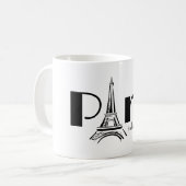 Paris Eiffelturm Design Tasse (Vorderseite Links)