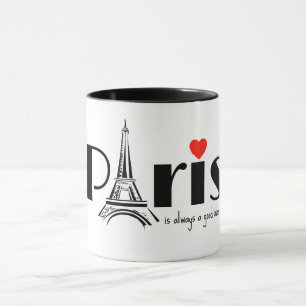 Paris Eiffelturm Design Tasse
