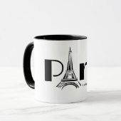 Paris Eiffelturm Design Tasse (Vorderseite Links)