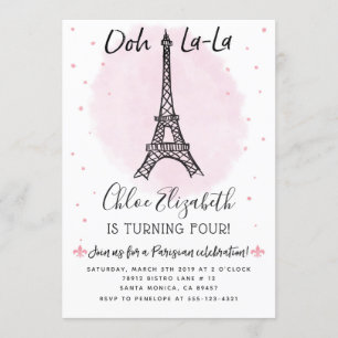 Paris Eiffelturm-Einladung für jedes Ereignis! Einladung