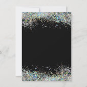 Paris-Eiffelturm, farbenfrohe Konfetti-Retirement Einladung (Rückseite)