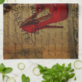 Paris-Eiffelturm Fashionista-Rot-Stilette Handtuch (Gefaltet)