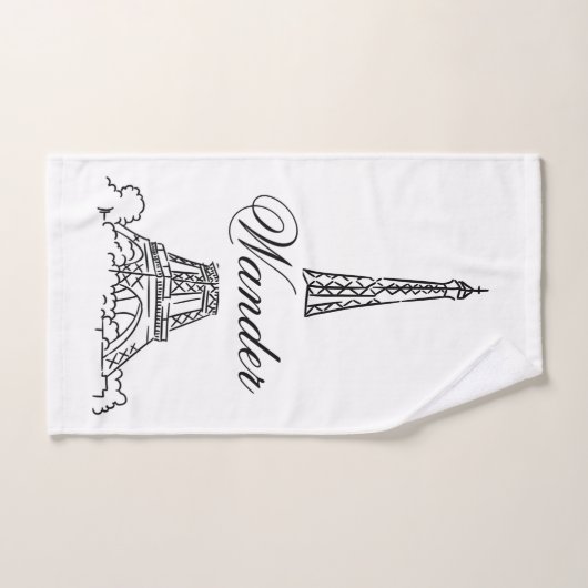 Paris Eiffelturm Frankreich Rosa Dekor Handtuch (Handtuch)