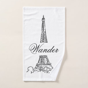 Paris Eiffelturm Frankreich Rosa Dekor Handtuch