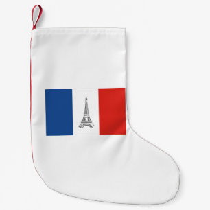 Paris Eiffelturm französische Flagge Thema Kleiner Weihnachtsstrumpf