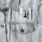 Paris Eiffelturm Französische Szene Collage Button (Beispiel)