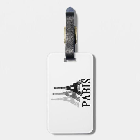 Paris-Eiffelturm Gepäckanhänger (Rückseite vertikal)