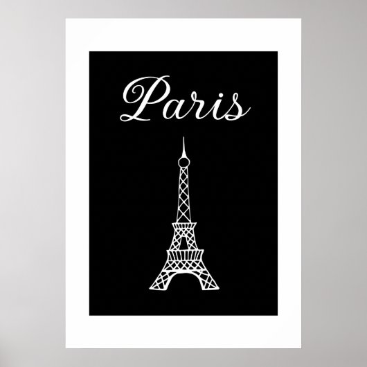 Paris Eiffelturm Gerahmte Kunst Poster (Vorne)