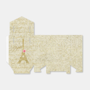 Paris Eiffelturm Gold & Pink Elegantes Geschenk Geschenkschachtel