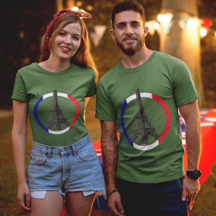 Paris Eiffelturm im Circle Unisex T-Shirt