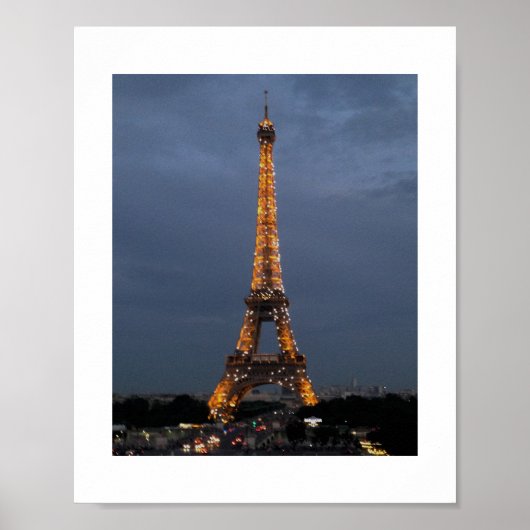 Paris Eiffelturm in der Nacht Poster (Vorne)